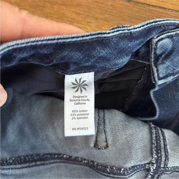 Athleta Skulptek Skinny Jeans Blue Womens Dark Wash Mid Rise Stretch Denim - Picture 8 of 10